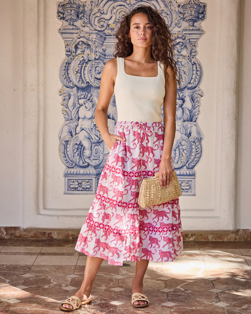 Cat Walk - Erin Skirt - Coconut Cream - Printfresh