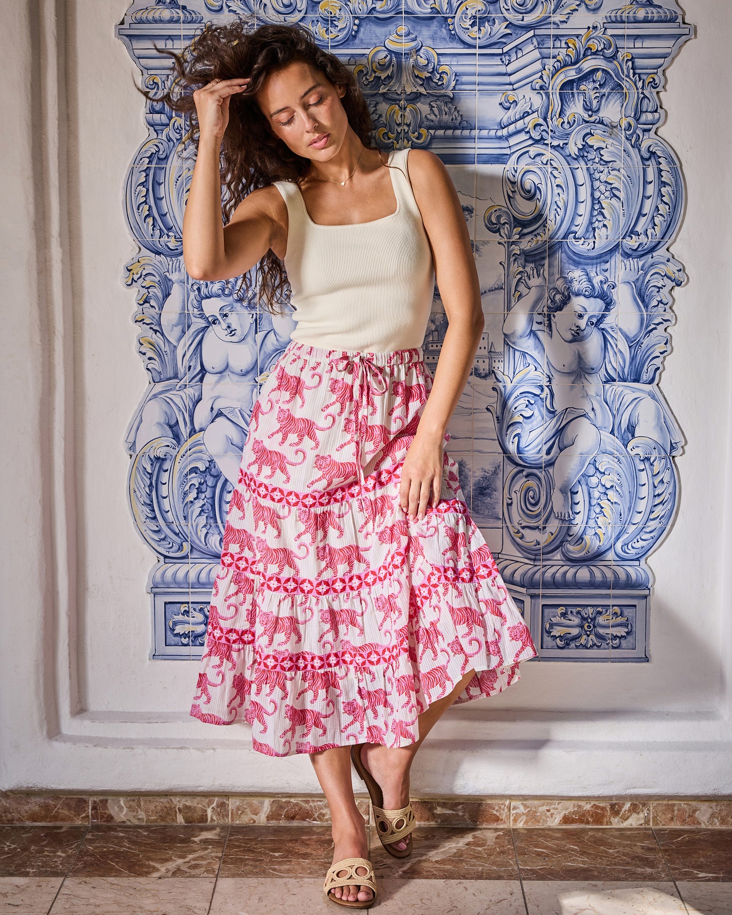 Cat Walk - Erin Skirt - Coconut Cream - Printfresh