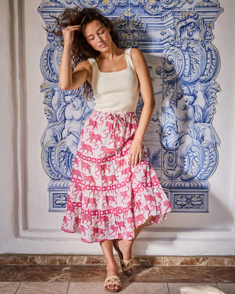 Cat Walk - Erin Skirt - Coconut Cream - Printfresh