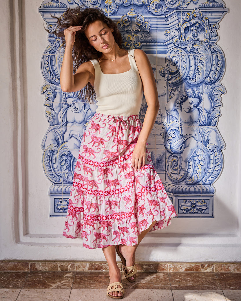 Cat Walk - Erin Skirt - Coconut Cream - Printfresh