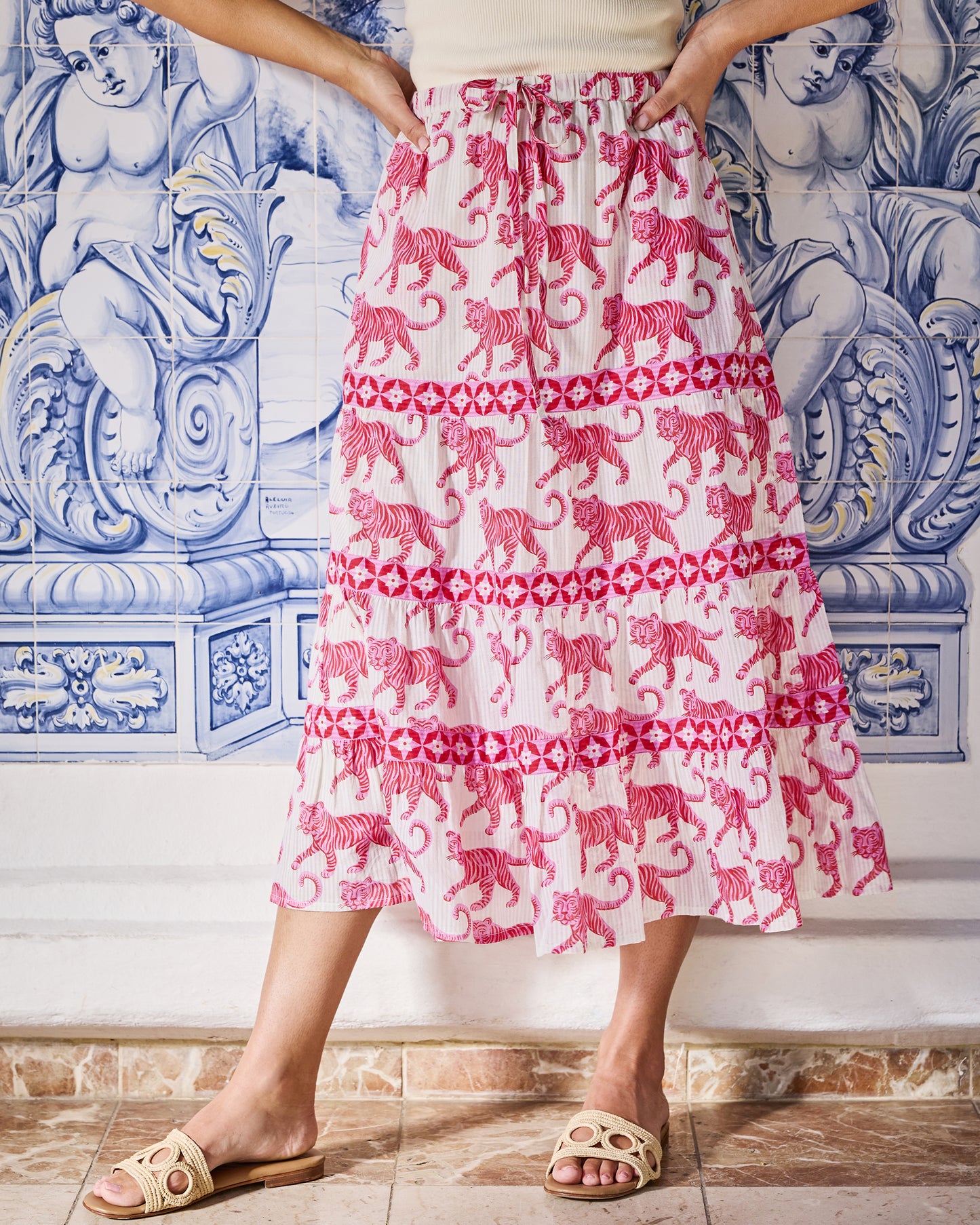 Cat Walk - Erin Skirt - Coconut Cream - Printfresh