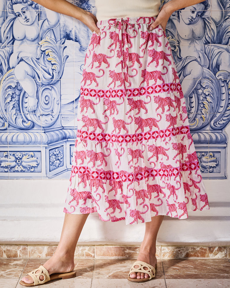 Cat Walk - Erin Skirt - Coconut Cream - Printfresh