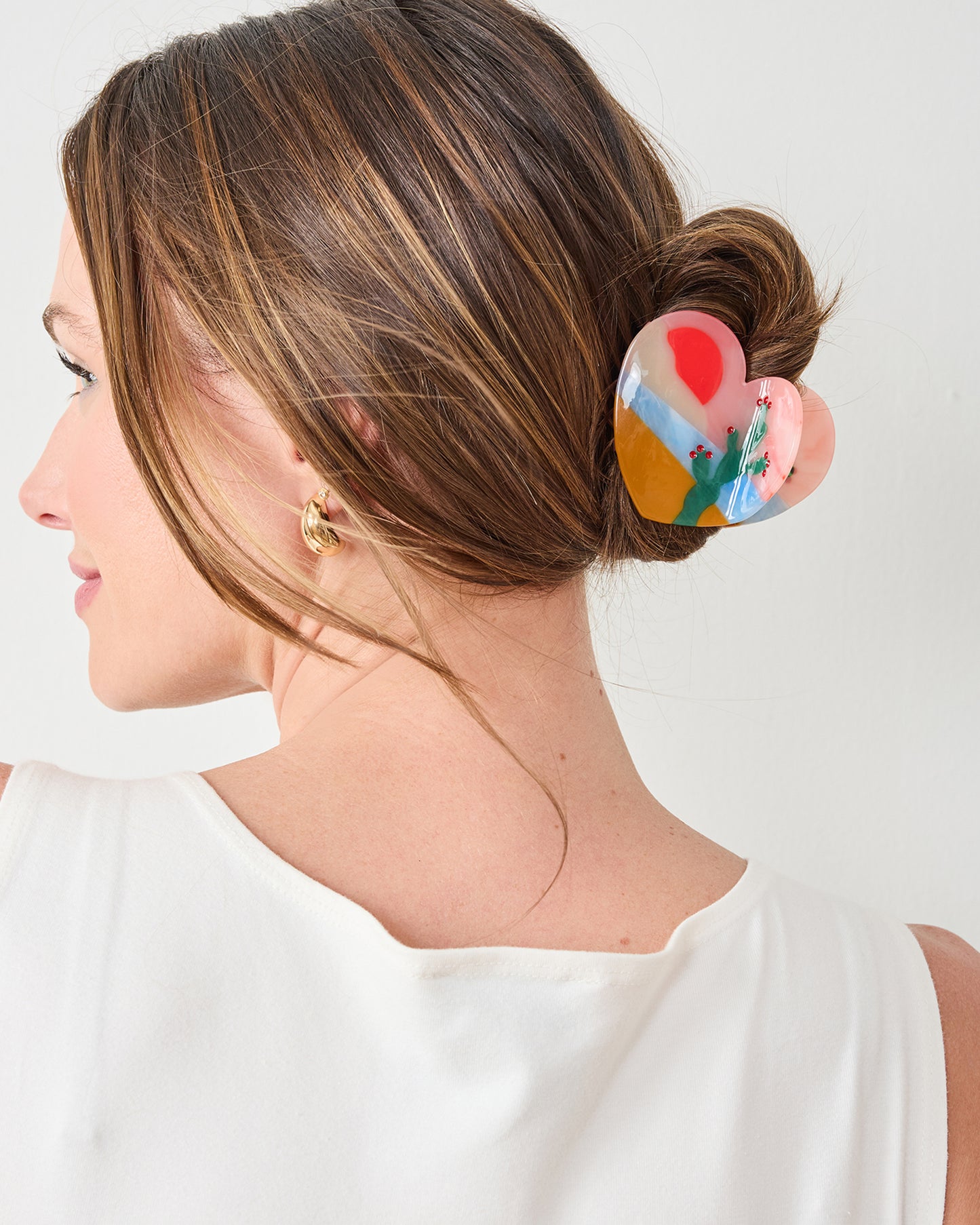 Sunset Combo - Cactus Sunset Hair Claw Clip - Something Minty - Printfresh