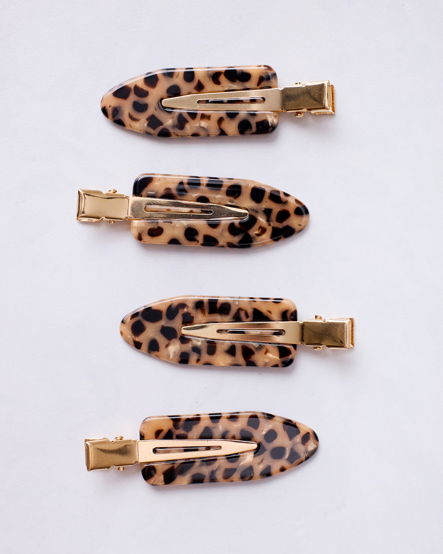Leopard - Creaseless Clip Set Of 4 - Printfresh