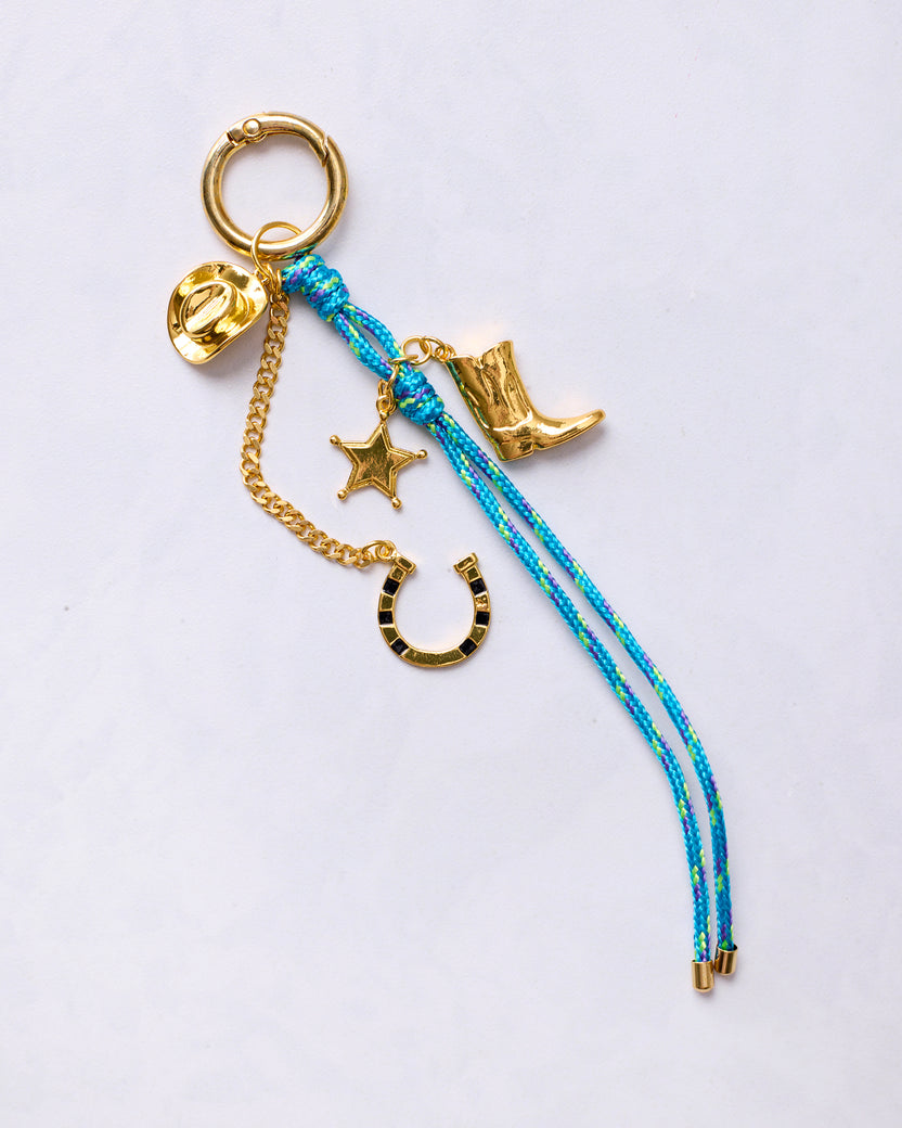 Blue Western - Bag Charm Keychain - Printfresh