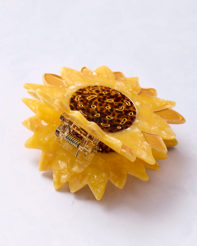 Sunflower - Hand-Painted Claw Hair Clip - Printfresh