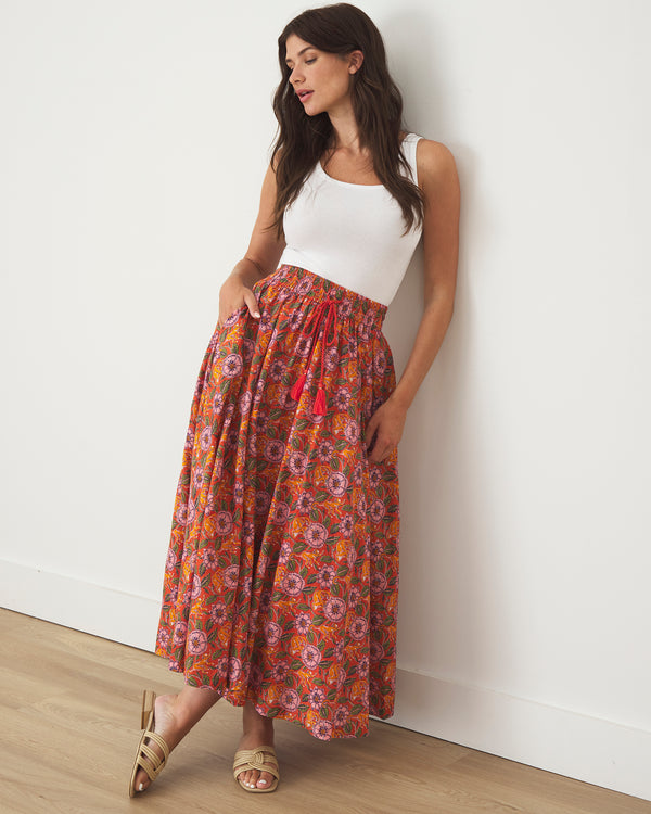 Leaps & Bounds - Carry On Skirt - Clay Pot - Printfresh