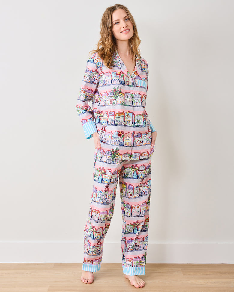 Lenox Spice Village™ x PF - Long PJ Set - Kitchen Pink