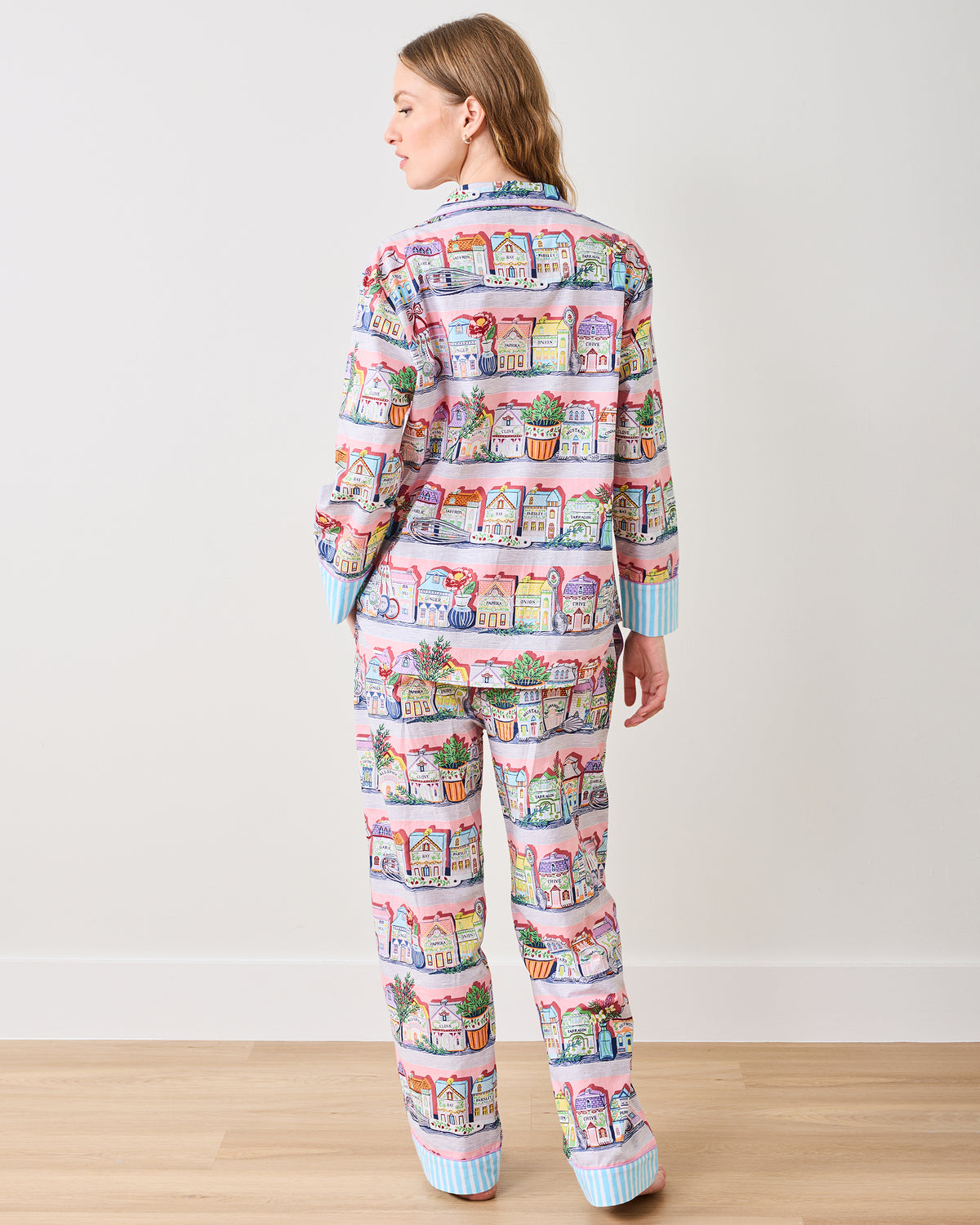 Lenox Spice Village™ x PF - Long PJ Set - Kitchen Pink - Printfresh