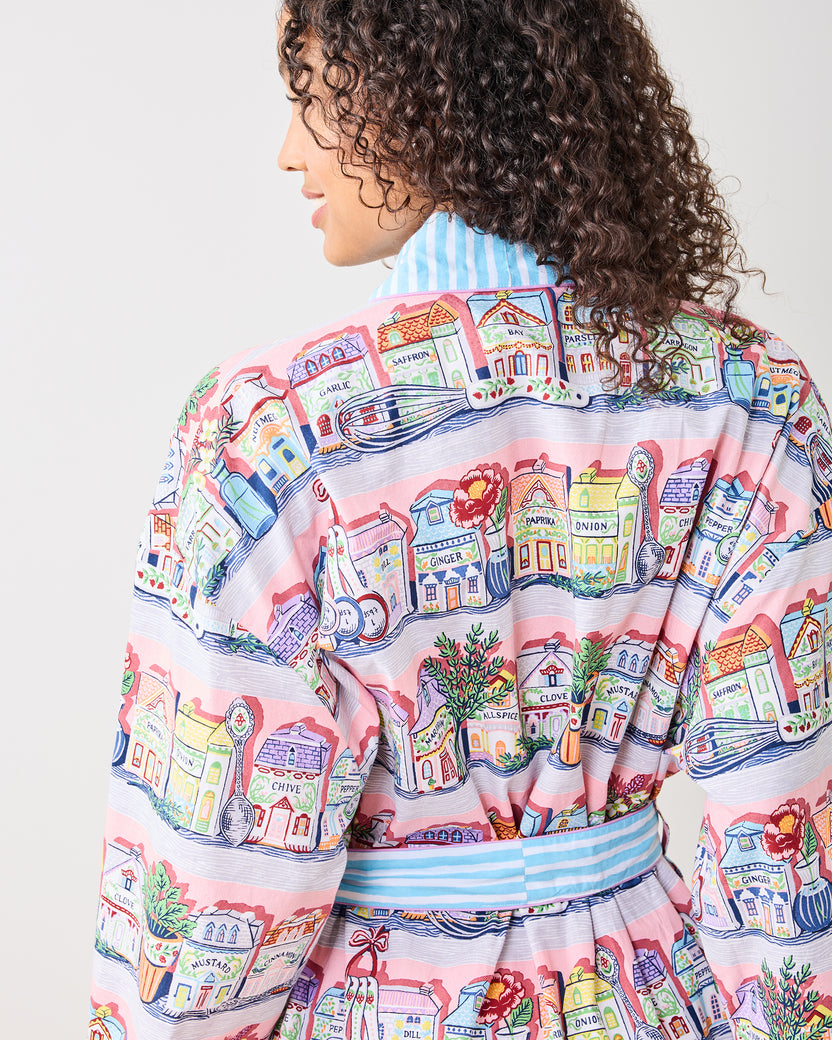 OLD Lenox Spice Village™ x PF - Lounge Robe - Kitchen Pink - Printfresh