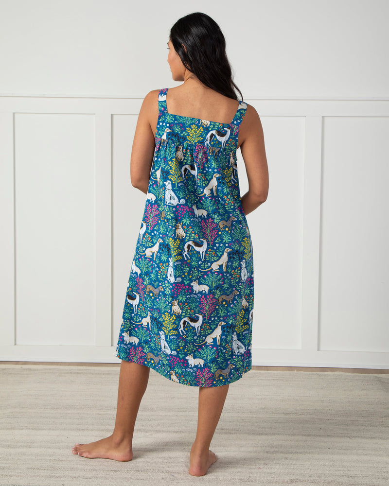 Must Love Dogs - Back to Bed Nightgown - Indigo - Printfresh