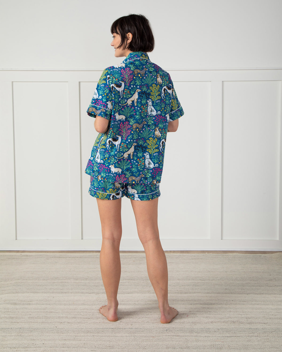 Must Love Dogs - Petite Short PJ Set - Indigo - Printfresh