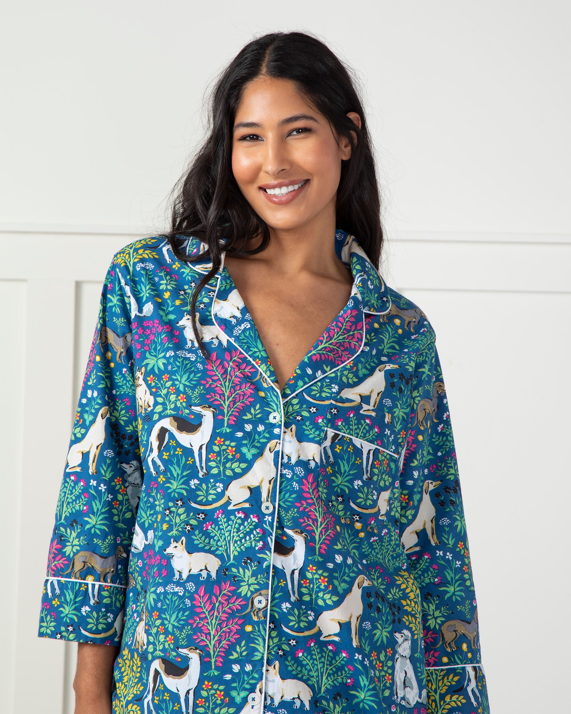 Women's Long Sleeve Printed Sleep Shirts - Printfresh