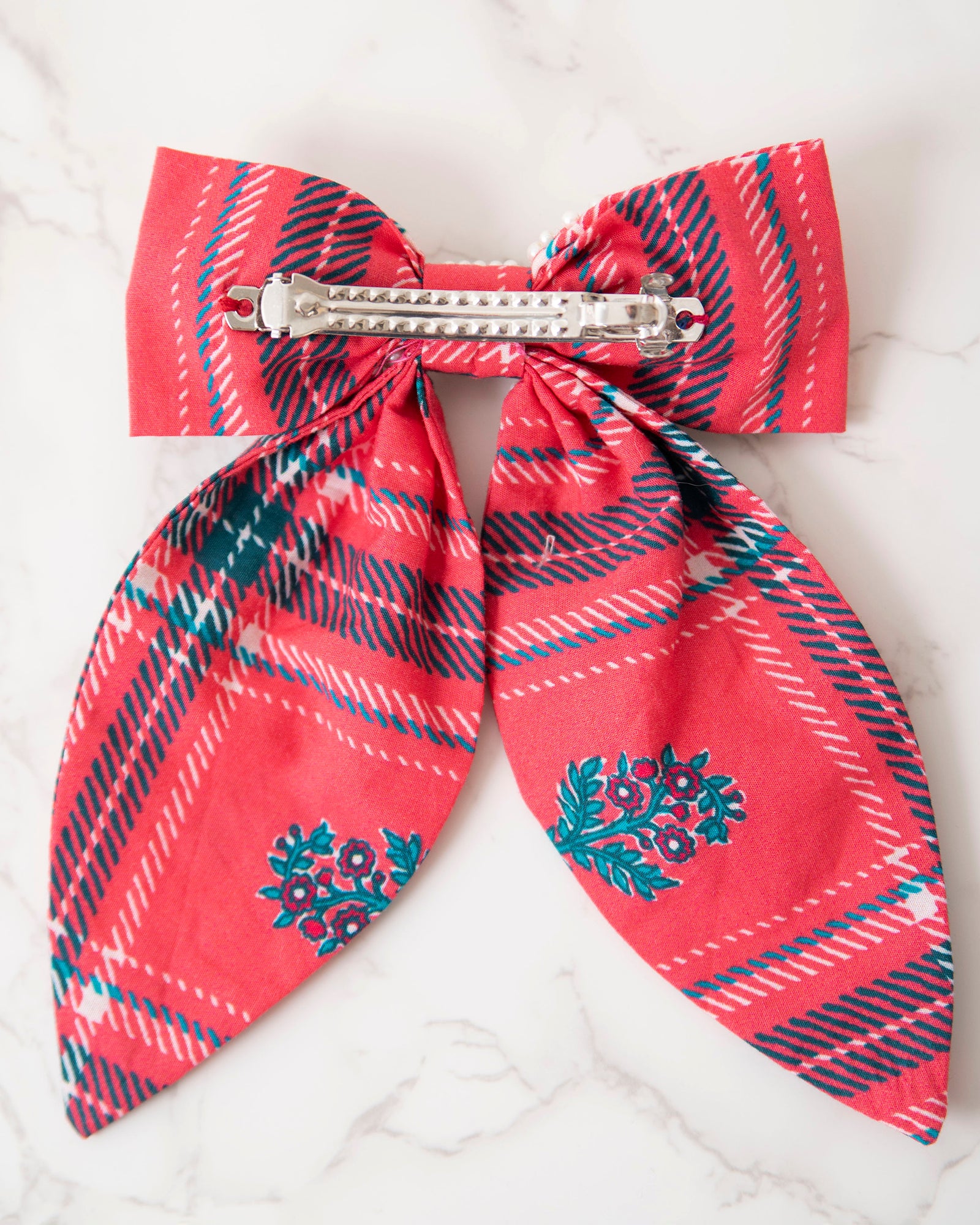 Nostalgia Plaid - Embellished Bow - Joyful Red - Printfresh