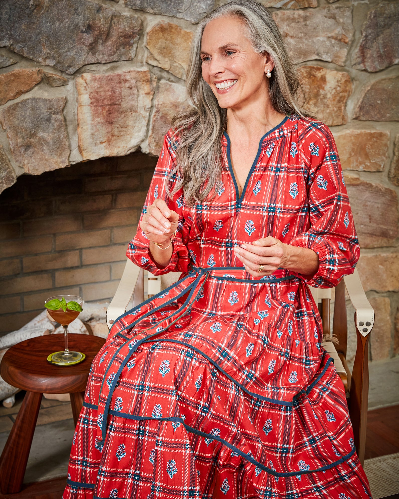 Nostalgia Plaid - Main Street Dress - Joyful Red - Printfresh