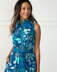 Oceania - Coast to Coast Dress - Navy - Printfresh