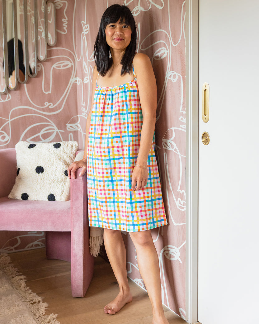 Printfresh + Oh Joy! - Plaid Picnic - Cami Nightgown - Citrus Squeeze - Printfresh