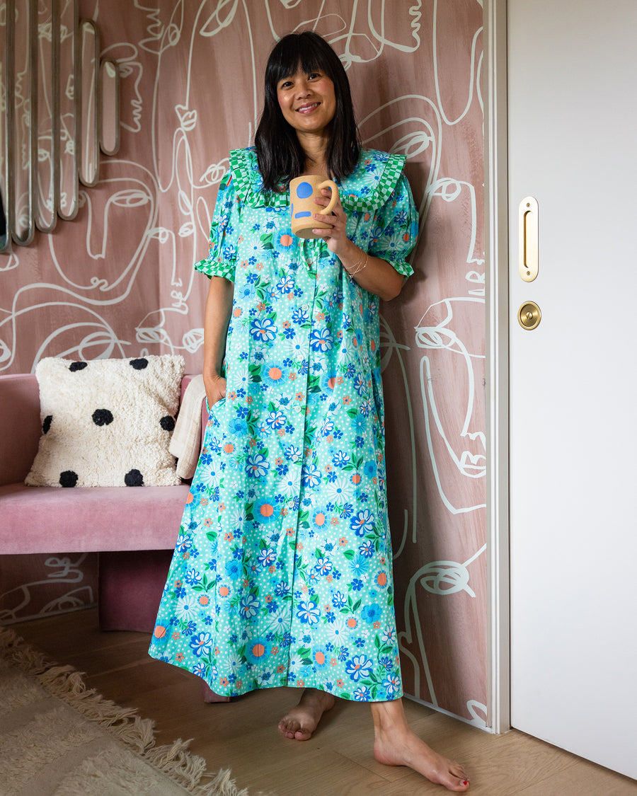 Printfresh + Oh Joy! - Posh Petals - Nostalgia Nightgown - Spearmint - Printfresh