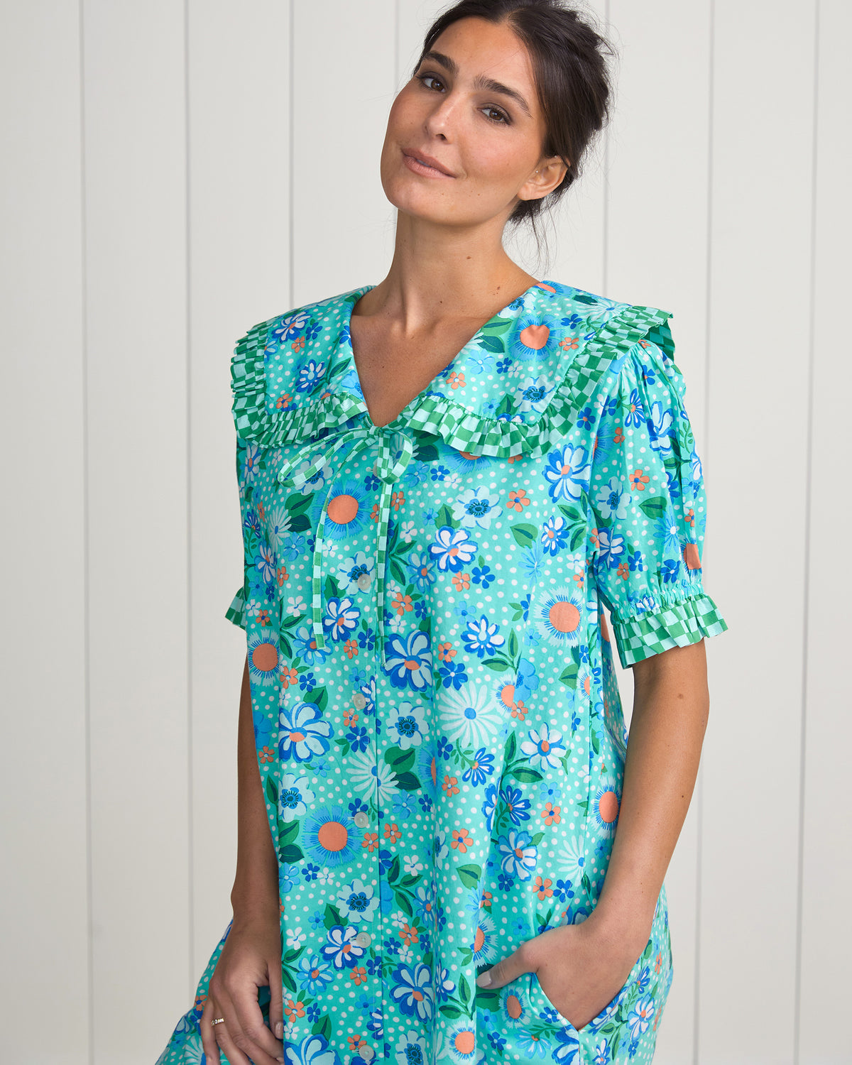 Printfresh + Oh Joy! - Posh Petals - Nostalgia Nightgown - Spearmint - Printfresh