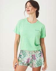 Oversized Graphic Tee - Live On The Bright Side - Avocado - Printfresh