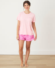 Oversized Graphic Tee - Live On The Bright Side - Pink Peony - Printfresh