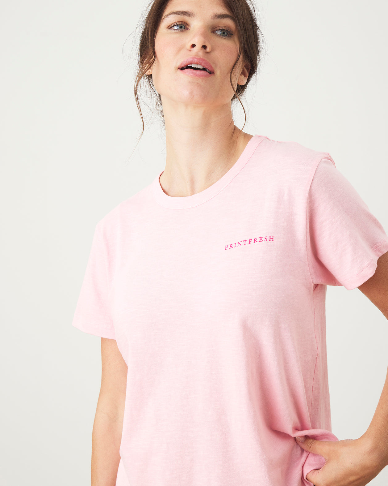 Live On The Bright Side - Oversized Graphic Tee - Pink Peony - Printfresh