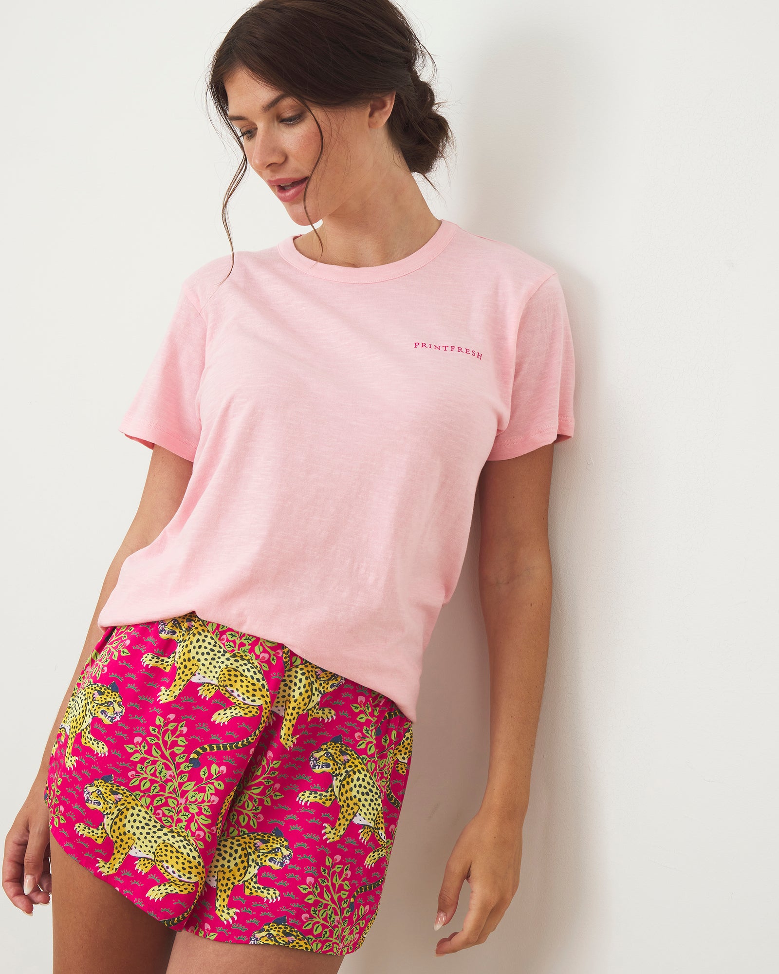 Live On The Bright Side - Oversized Graphic Tee - Pink Peony - Printfresh