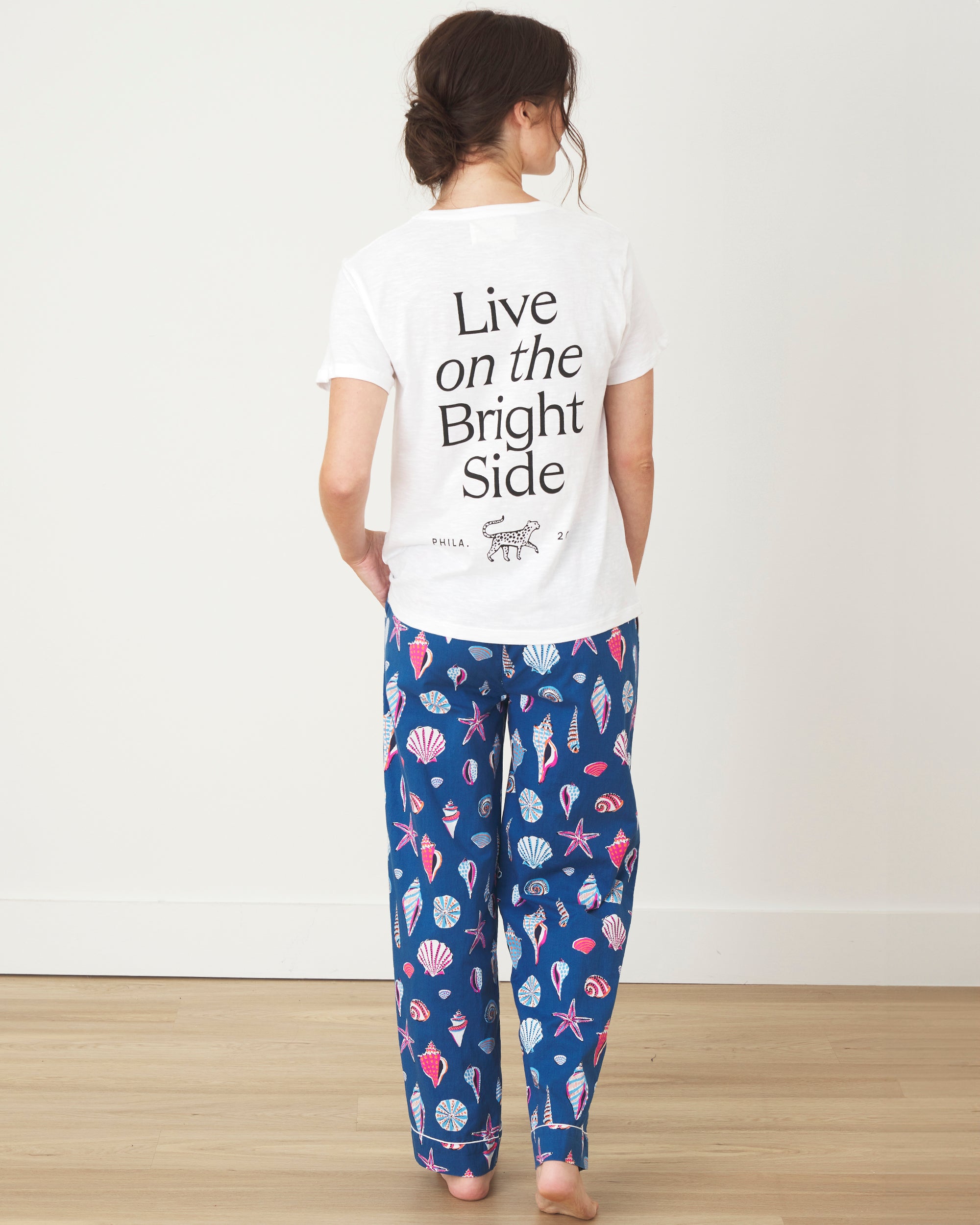 Live On The Bright Side - Oversized Graphic Tee - Cloud - Printfresh