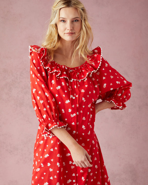 PF + Pencil & Paper Co. Heartbreaker - Latte Love Nightie - Ruby - Printfresh