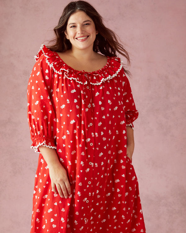 PF + Pencil & Paper Co. Heartbreaker - Latte Love Nightie - Ruby - Printfresh