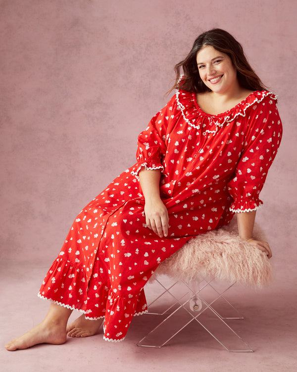 PF + Pencil & Paper Co. Heartbreaker - Latte Love Nightie - Ruby - Printfresh