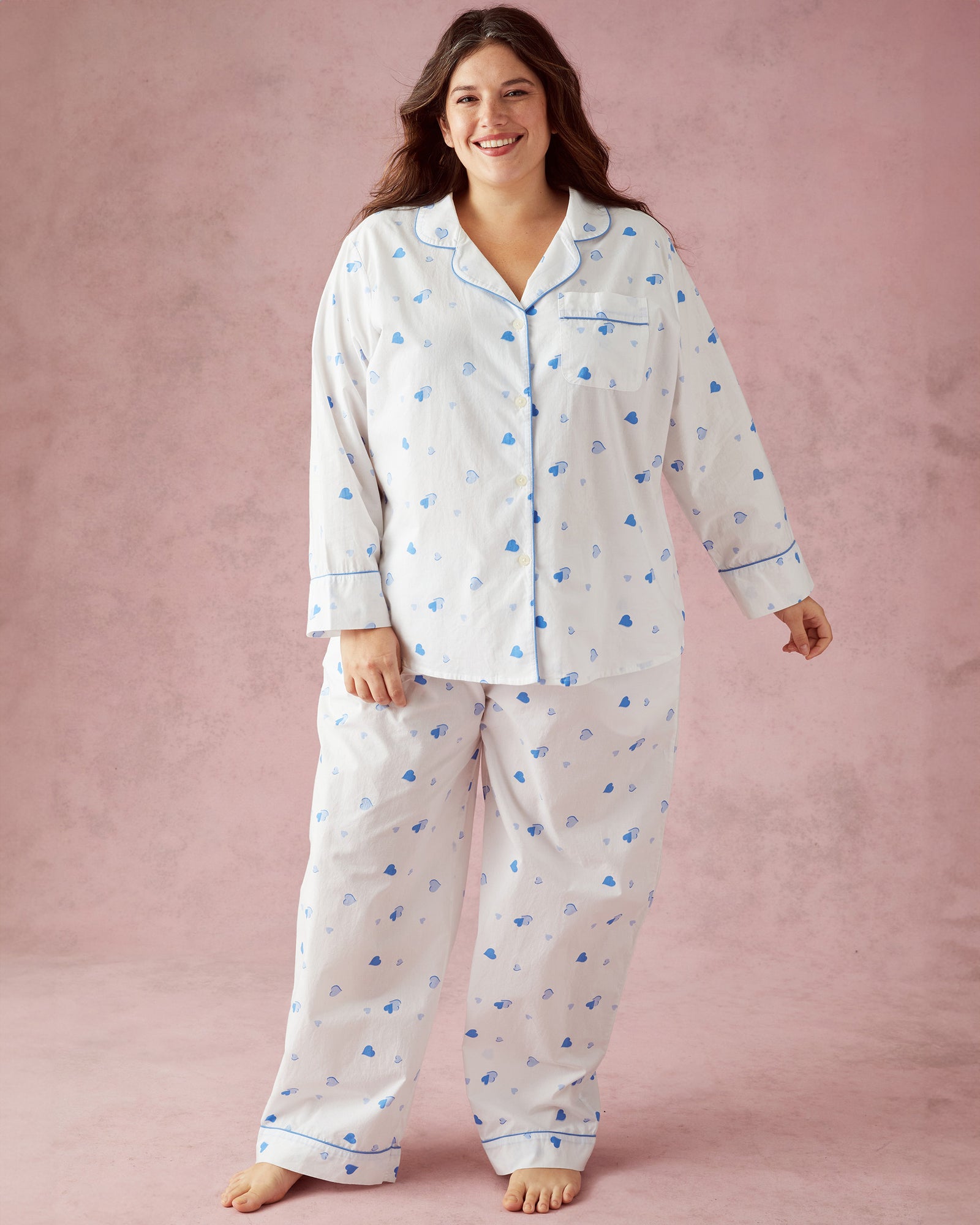 PF + Pencil & Paper Co. Heartbreaker - Long Sleep Set - Cloud - Printfresh