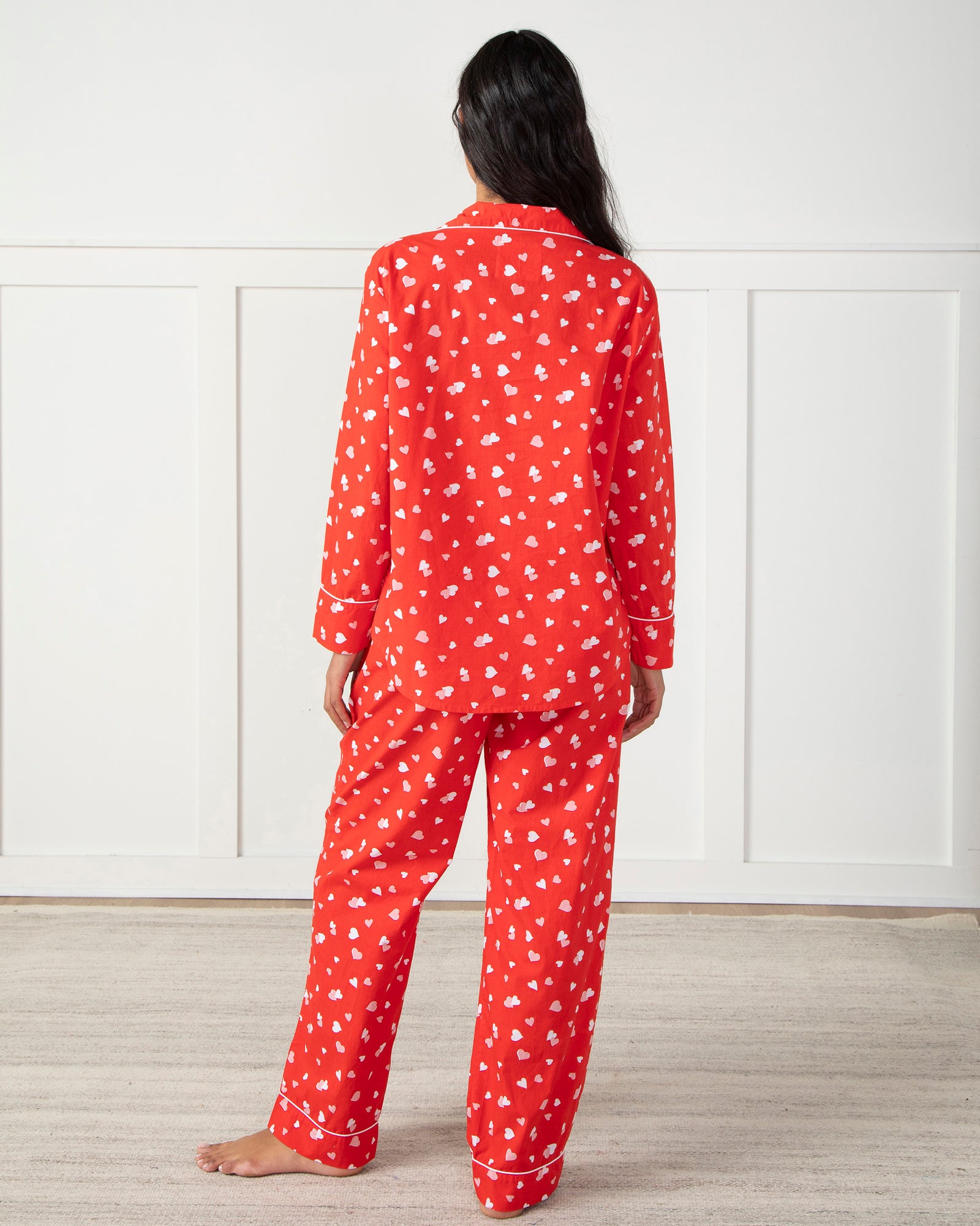 PF + Pencil & Paper Co. Heartbreaker - Long Sleep Set - Ruby - Printfresh