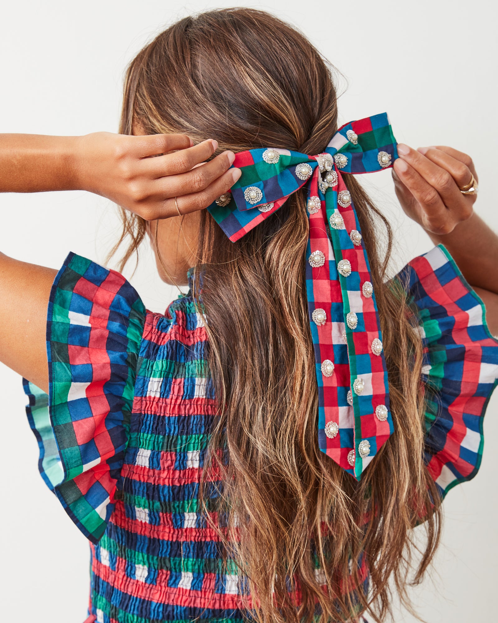 Painted Pixels - Embellished Bow - Jewel Multi - Printfresh