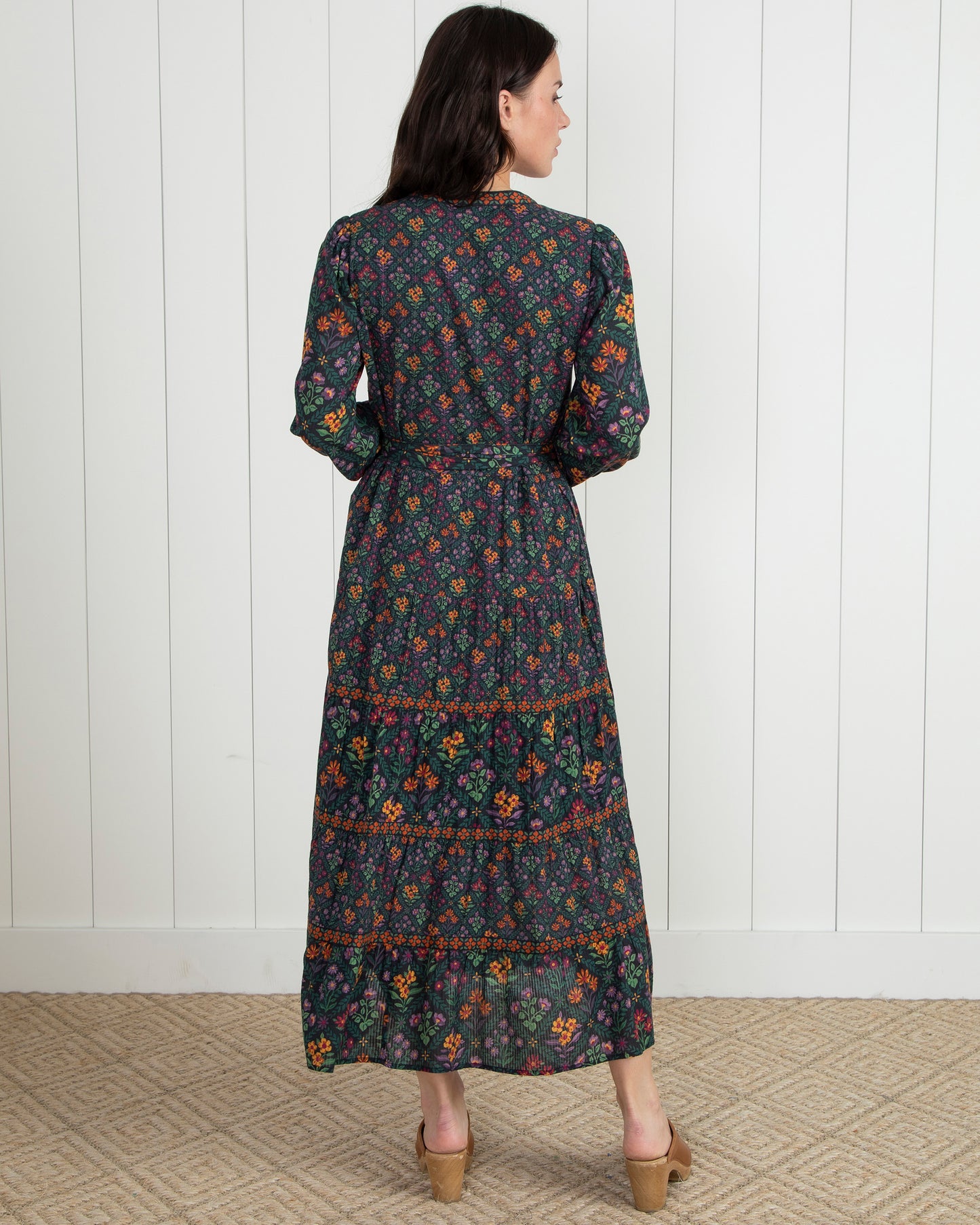 Falling for Flowers - Peaceful Weekends Dress - Dark Night - Printfresh