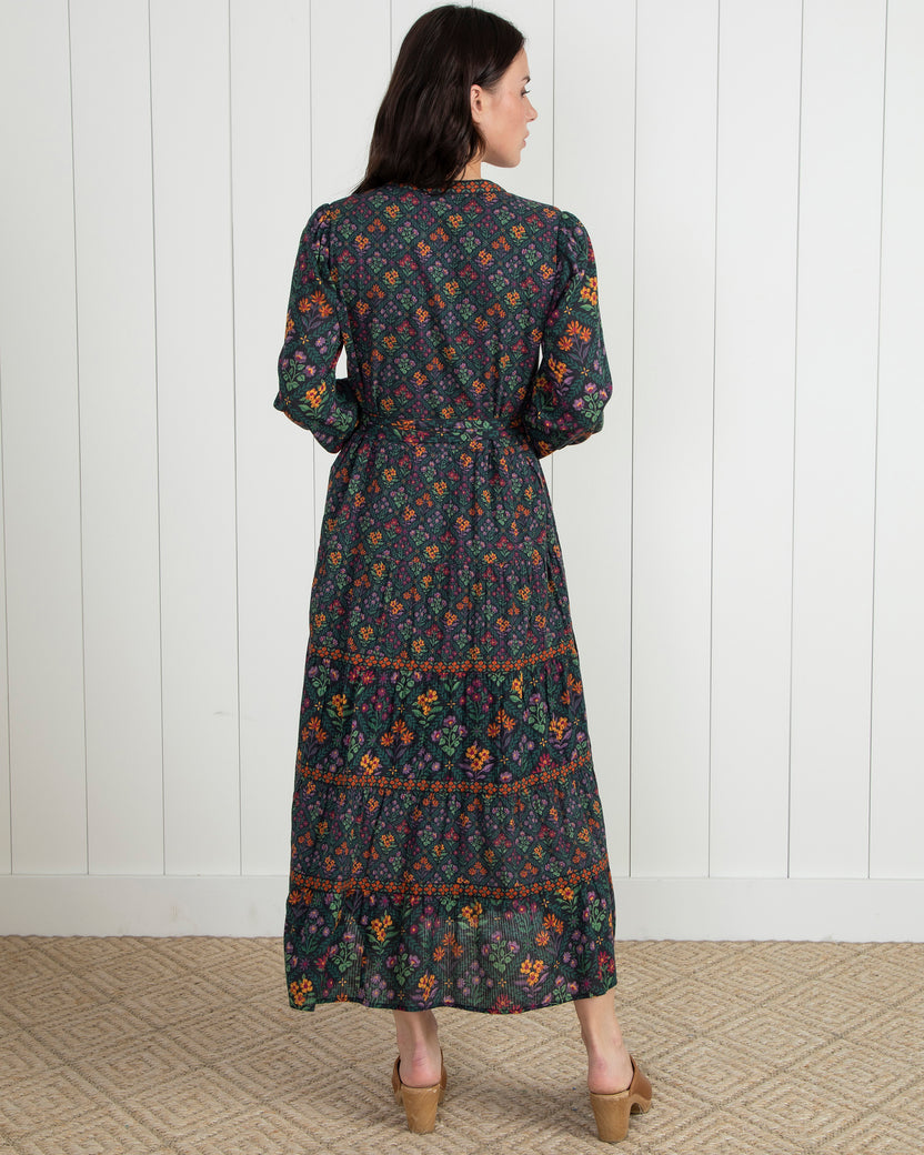 Falling for Flowers - Peaceful Weekends Dress - Dark Night - Printfresh