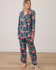 Peacock Palace - Petite Long PJ Set - Deep Navy - Printfresh