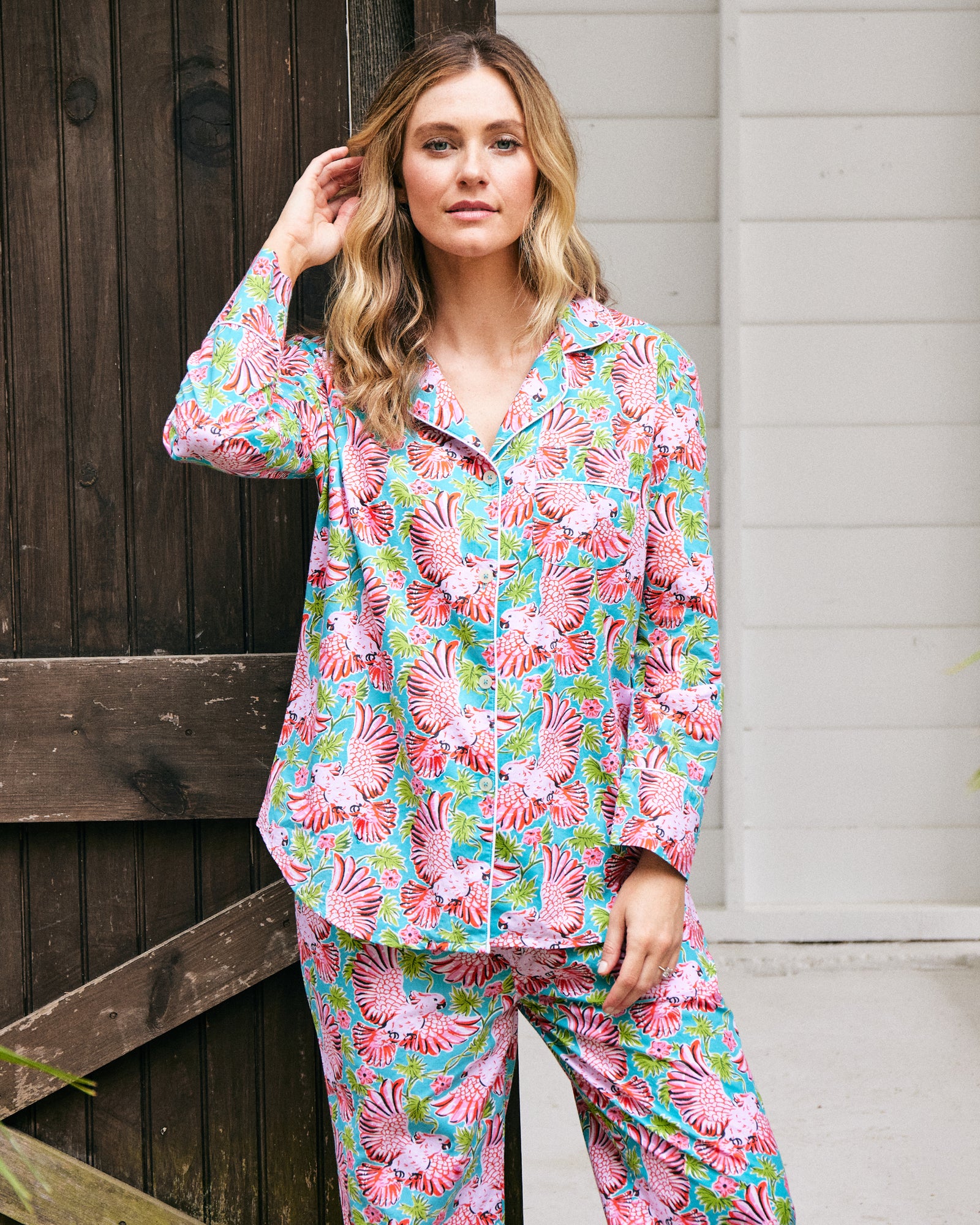 Playful Parrots - Long PJ Set - Tropical - Printfresh