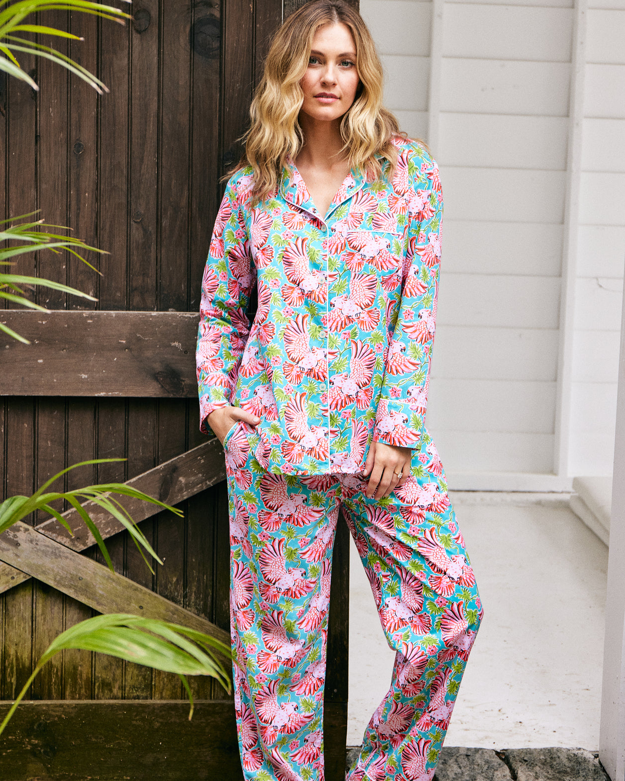 Playful Parrots - Tall Long PJ Set - Tropical - Printfresh