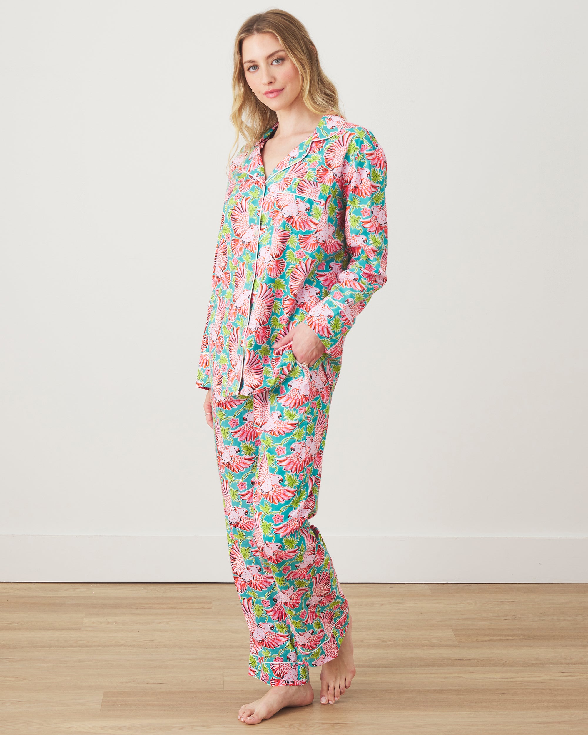 Playful Parrots - Tall Long PJ Set - Tropical - Printfresh