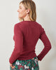 Wine - Pointelle Long Sleeve - Shirt - Printfresh