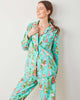 Pop The Bubbly - Long PJ Set - Bright Turquoise - Printfresh