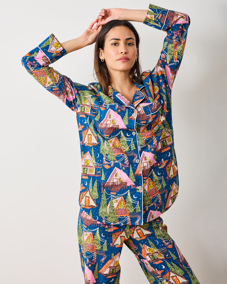 Bonfire Stories - Long PJ Set - Starlight Blue - Printfresh