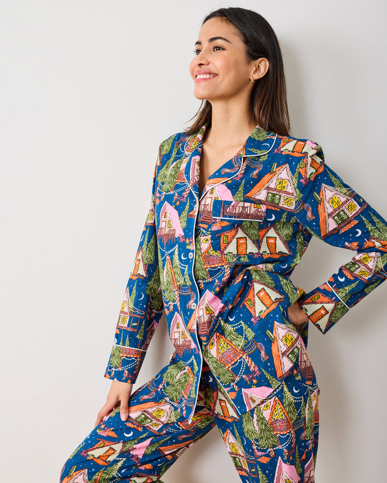 Bonfire Stories - Long PJ Set - Starlight Blue - Printfresh