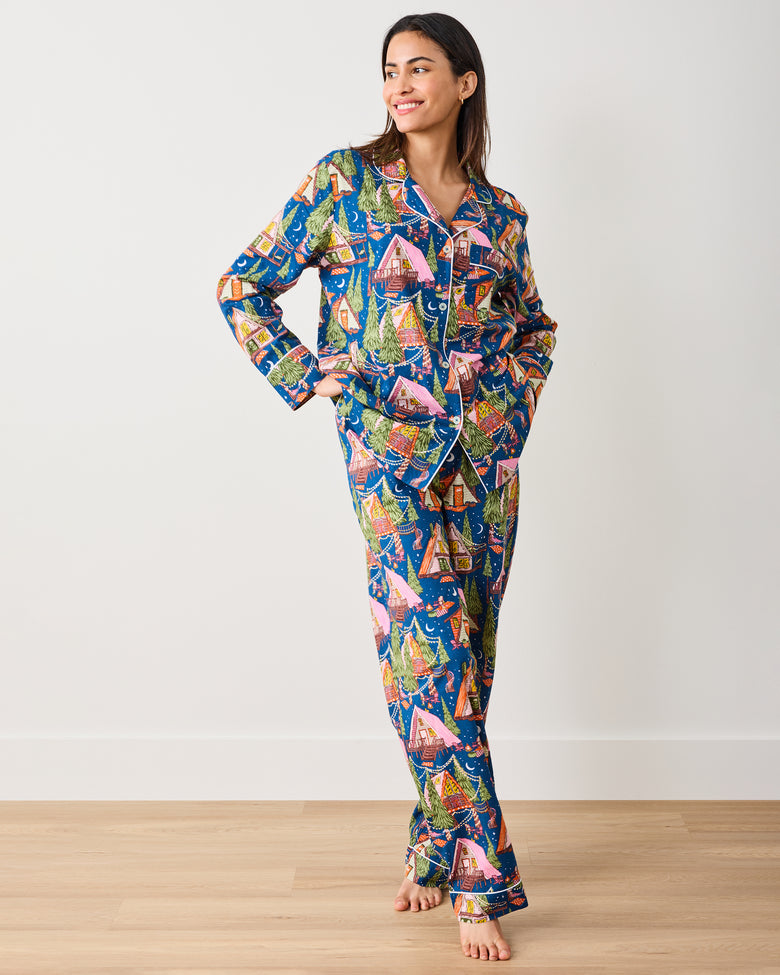 Bonfire Stories - Long PJ Set - Starlight Blue - Printfresh