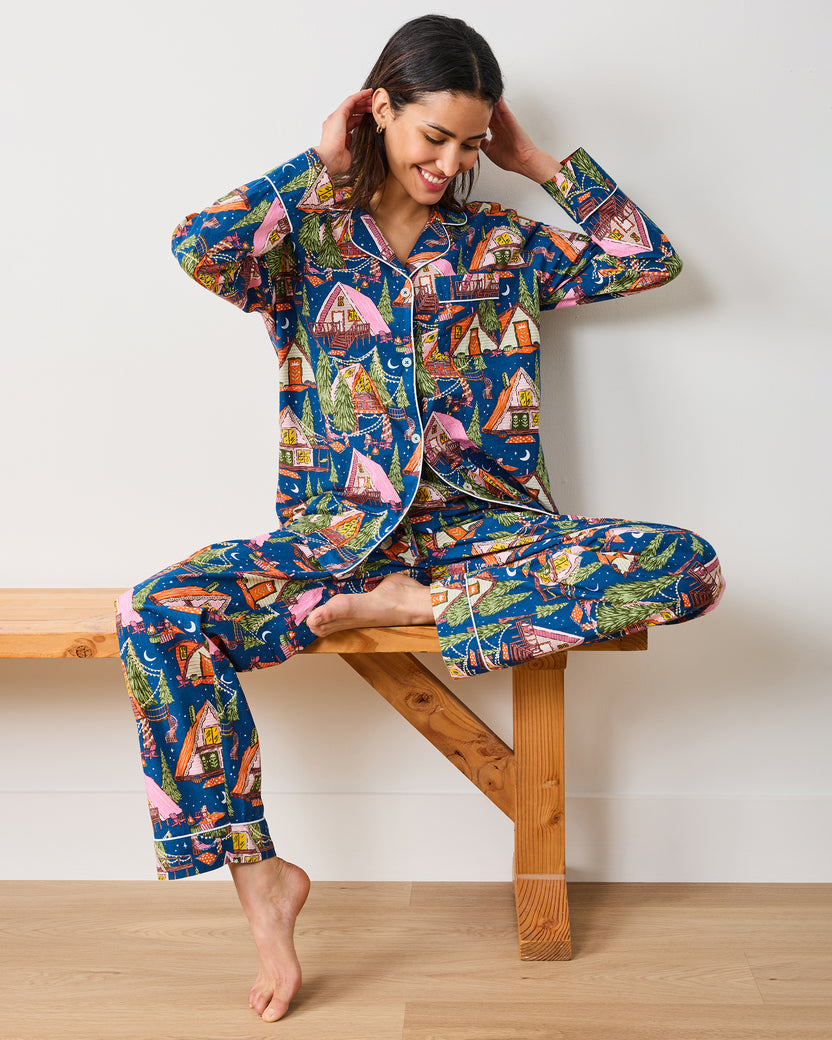 Bonfire Stories - Long PJ Set - Starlight Blue - Printfresh