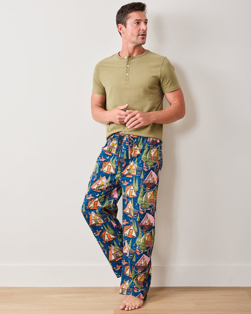Bonfire Stories - Men's PJ Pants - Starlight Blue - Printfresh