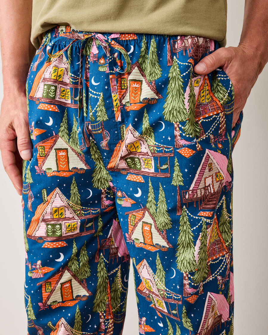 Bonfire Stories - Men's PJ Pants - Starlight Blue - Printfresh