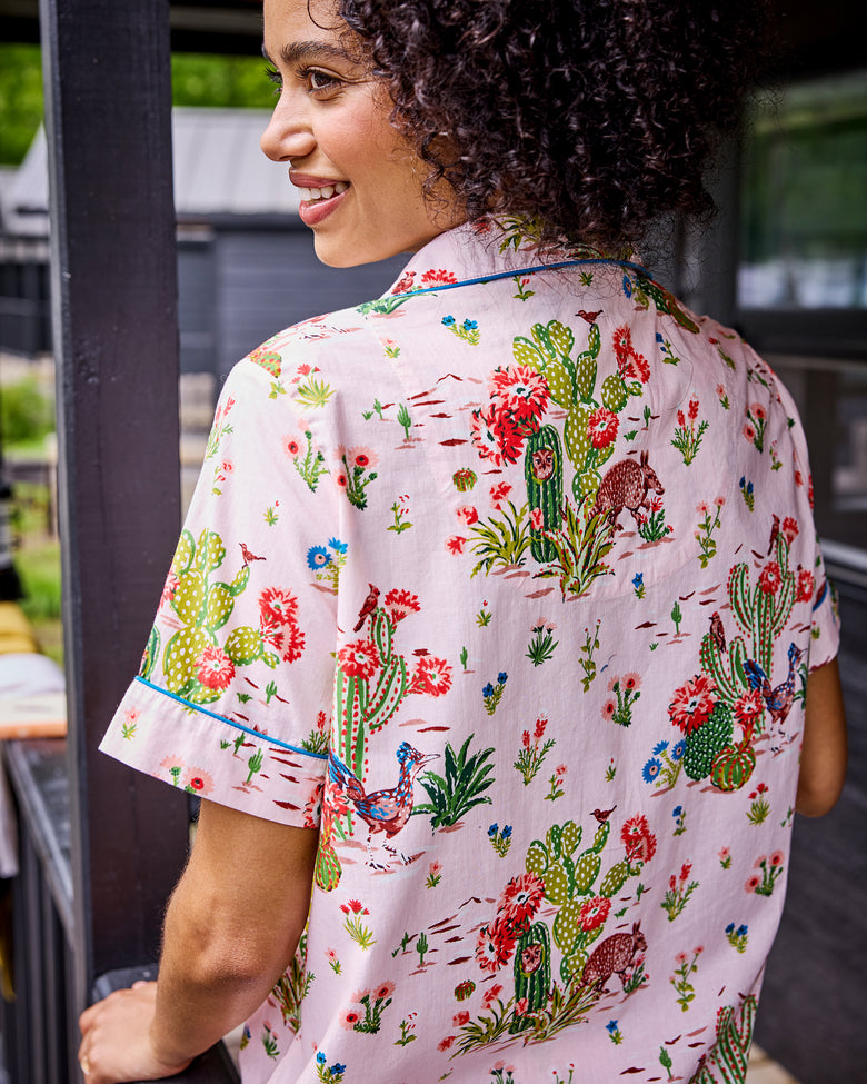 Desert Dream - Short PJ Set - Pink Cactus - Printfresh