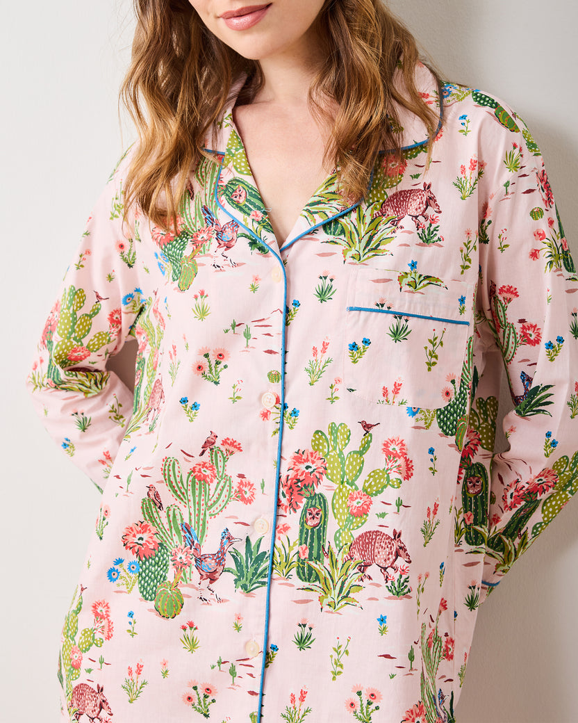 Desert Dream - Long PJ Set - Pink Cactus - Printfresh